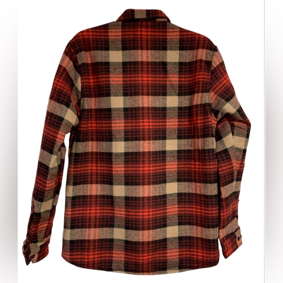 NWT Jack South NY Red Plaid Flannel Shirt Jacket Shacket Sherpa Lining Size L - Picture 6 of 9